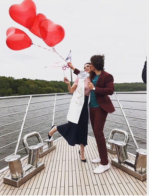 Светлана Абрамова со своим будущим мужем.